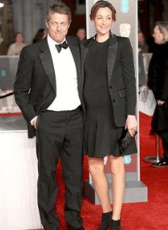 Hugh Grant and his wife, Anna Eberstein